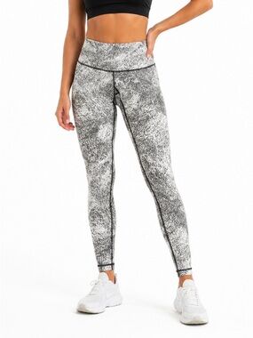lululemon athletica Light Gray granite- speckle women’s leggings size 8